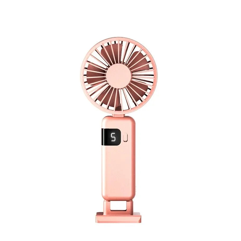 2024 New Arrival Wind Cooling Hand Mini Usb Fan Portable 5 Speed Personal Pocket Rechargeable Handheld with Hook