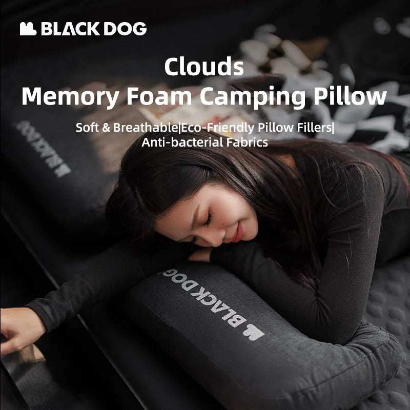 Blackdog Outdoor Memory Foam Pillow Portable Comfort Square Pillow Office Nap Pillow Outdoor Travel Pillow Camping