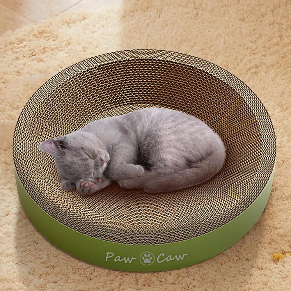 Cat Claw Board Corrugated Claw Scratch Pad Round Scratching Board Rest Recycled Lounge Bed Long-Lasting Pet Supplies For Cats &