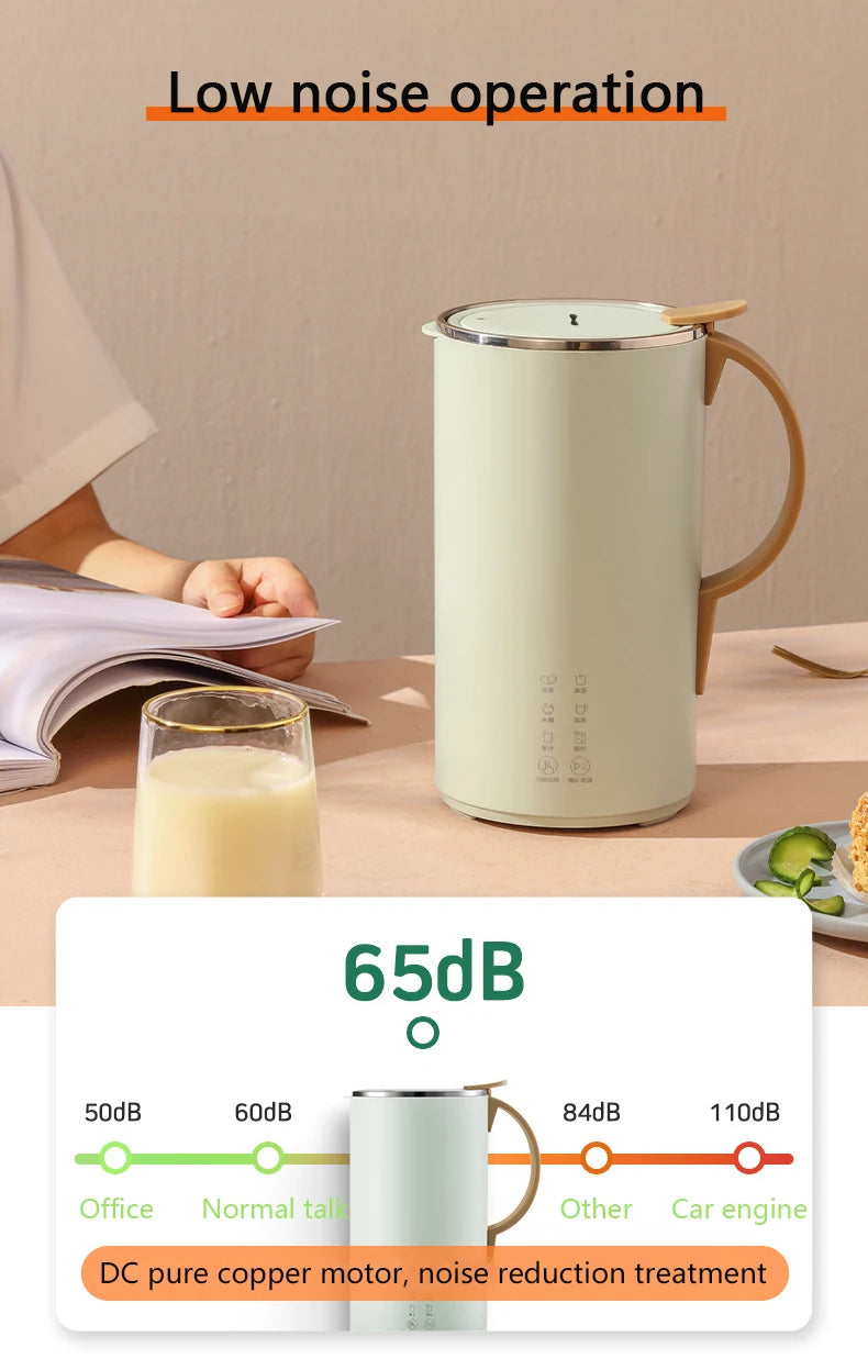 600ML Soymilk Machine Soy Milk Maker Electric Juicer Mixer Vegetable Extractor Food Blender Filter Free Soup Pot Tea Maker 220V