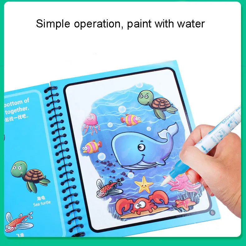 1Pc Reusable Magic Water Book Kids Gift Color Drawing Montessori DIY Kindergarten Graffiti Painting School Stationery Supplies