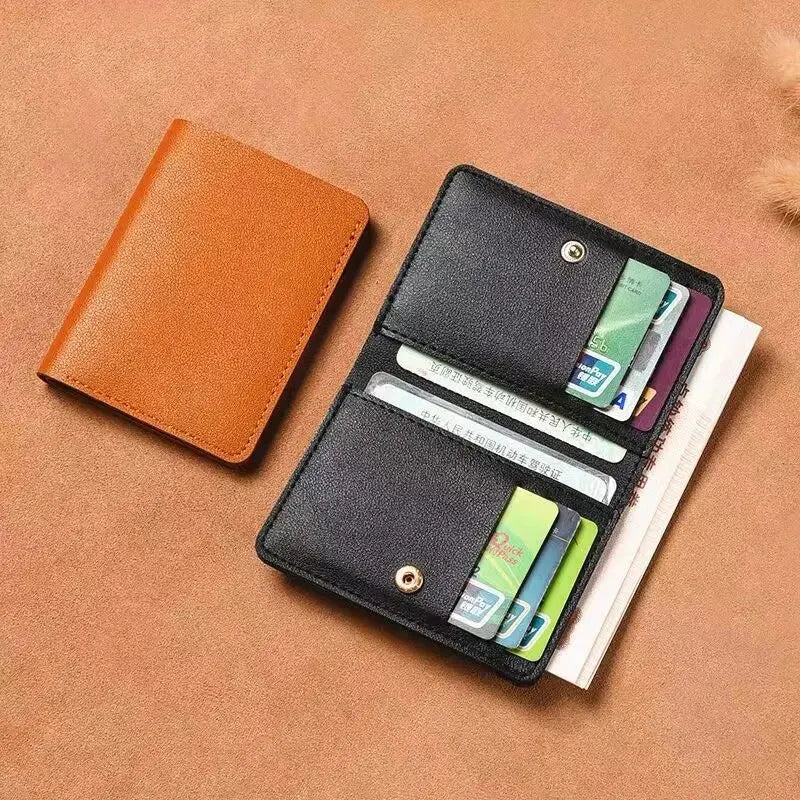 Classic Designer PU Leather Small Wallet for Men Short Simple Women's Purse Fashion Ultra Thin Credit Card Bag Coin Purse