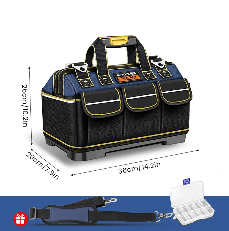 AIRAJ Multifunctional Tool Bags 1680D Oxford Cloth Electrician Bags Waterproof and Wear-Resistant High Capacity Storage Bags