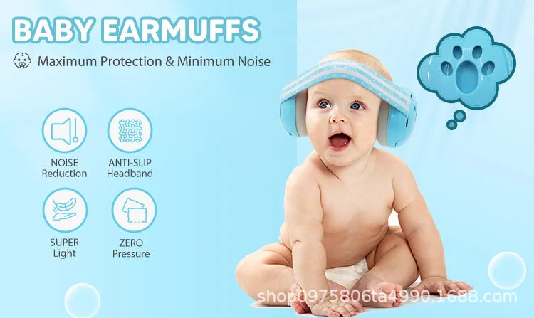 Baby Ear Protection for Babies Toddlers Elastic Noise Reduction Earmuffs Baby Headphones Against Hearing Damage Improves Sleep