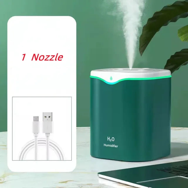 Air Humidifier Double Nozzle 2L Home Quiet Diffuser Color LED Ultrasonic Aromatherapy Difusor ml Cute humidifier Difusor Smell