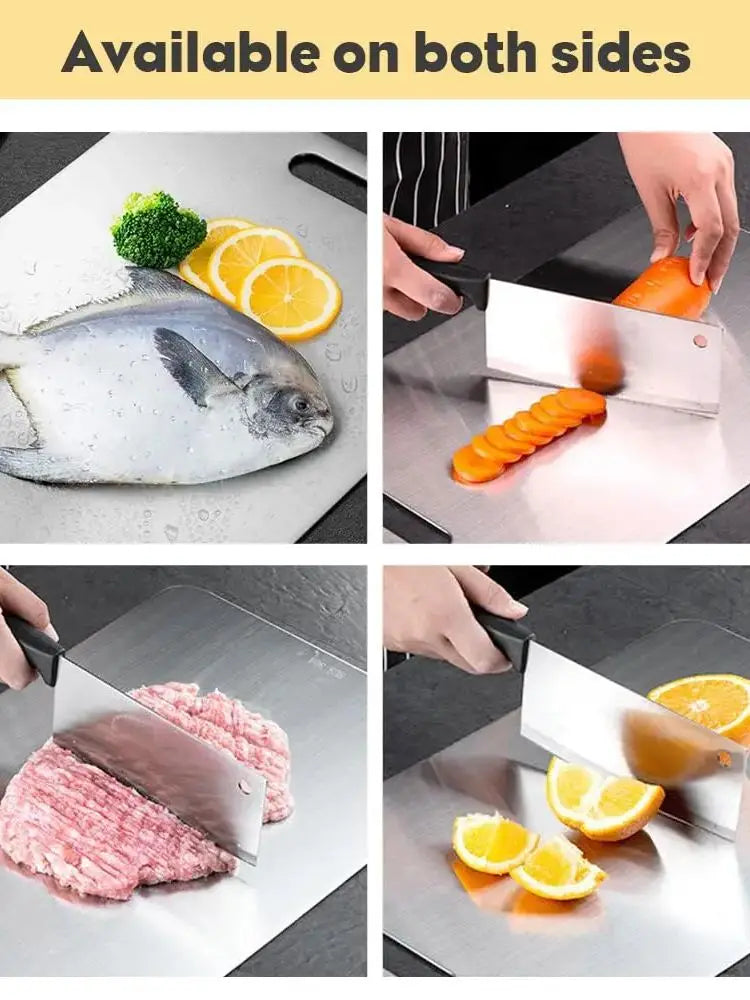 2mm Thickness Titanium Cutting Boards 100% Pure for Kitchen Cutting Edge Hygiene Durability  Double Sided Cutting Mat