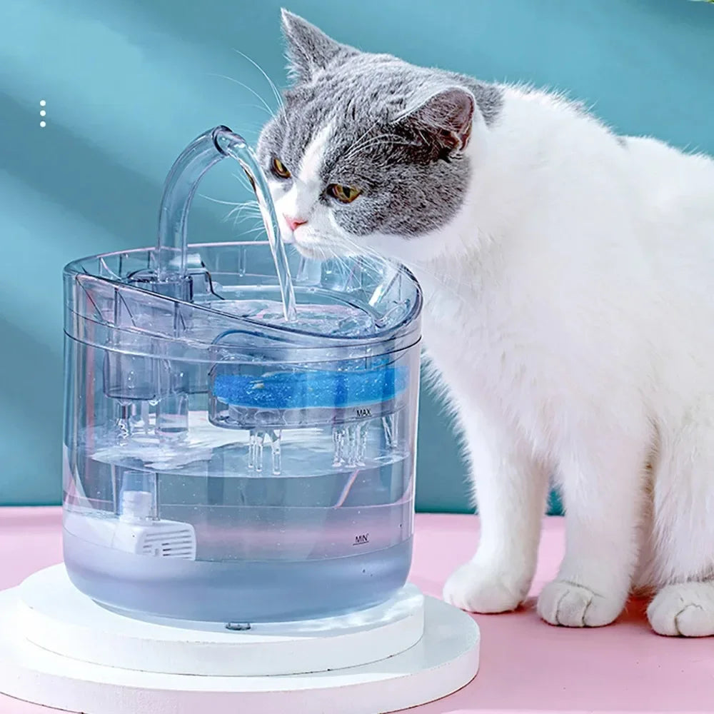 2L Pet Cat Dog Drinker Fountain Activated Filter USB Powered Automatic Pet Feeder Motion Sensor Bowl Pet Silent Drinking Bowl