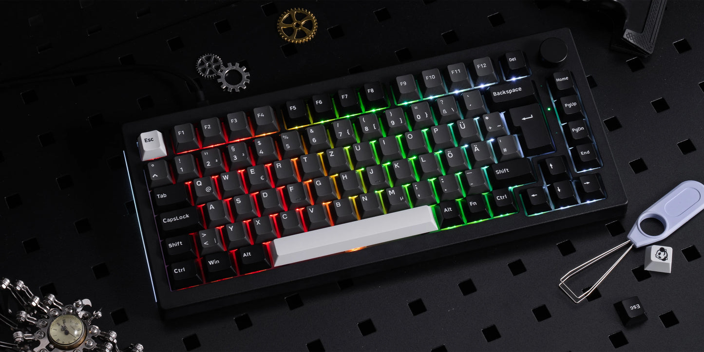 Akko 5075B Plus ANSI/ISO 75% Mechanical Gaming Keyboard 3/5 Pin Hot Swap Three-Modes RGB 2.4GHz Wireless/USB Type-C/BT 5.0