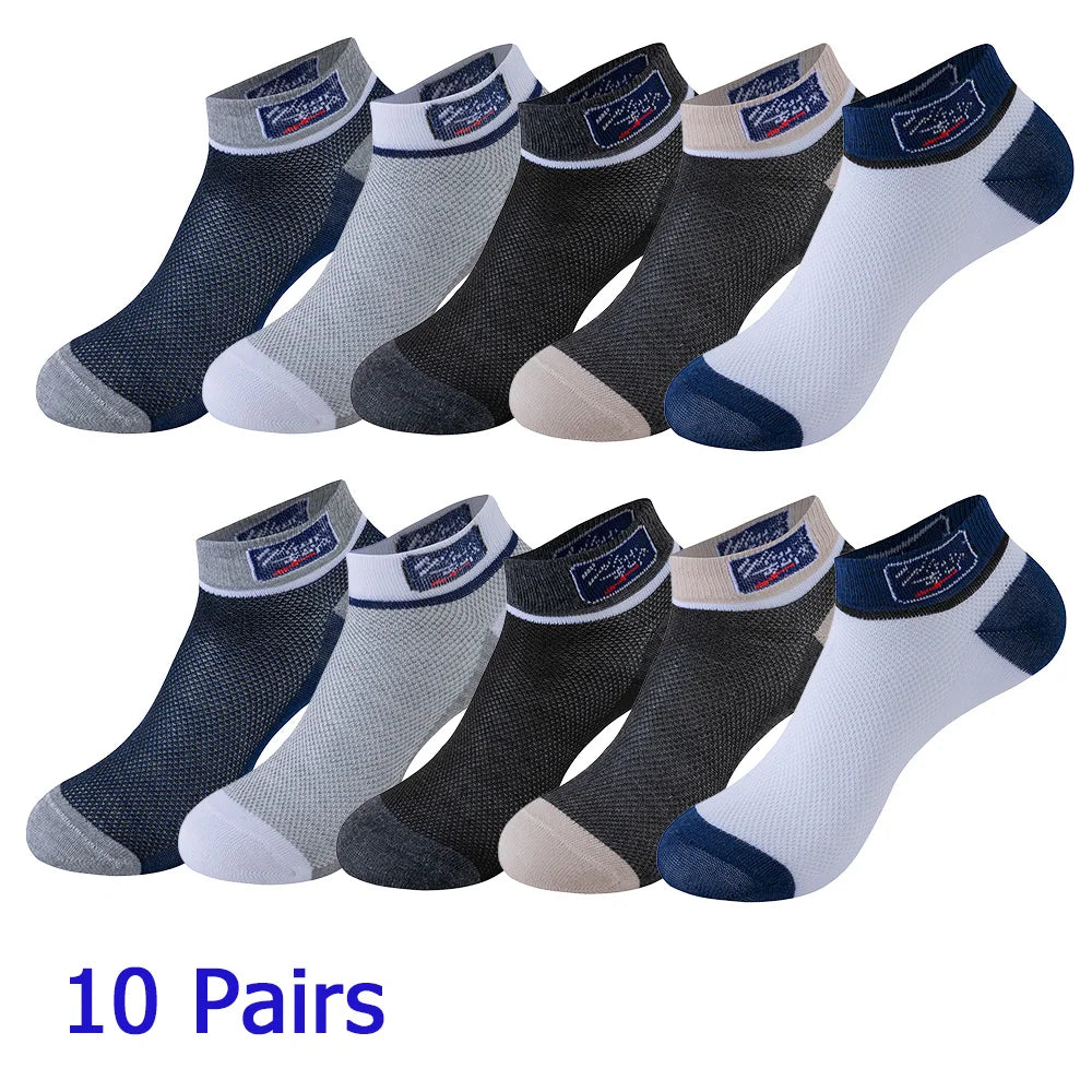 8 Pairs Women/Men Boat Socks Invisible Low Cut Silicone Non-slip Summer No-show Ankle Socks Solid Color Casual Breathable