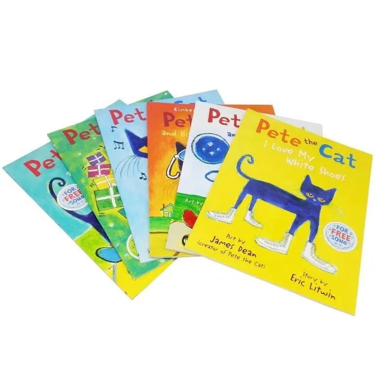 6 Books/Set I Can Read Pete The Cat Kids Classic Story Books Children Early Educaction English Short Stories Reading Book