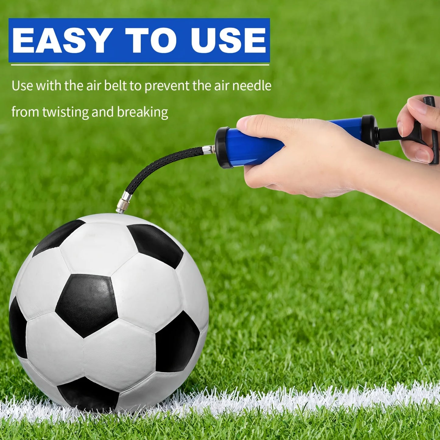 1 Pc Portable Multifunctional Ball Pump With Needle And Nozzle, Ball Inflator For Football,Basketball,Volleyball,Swimming