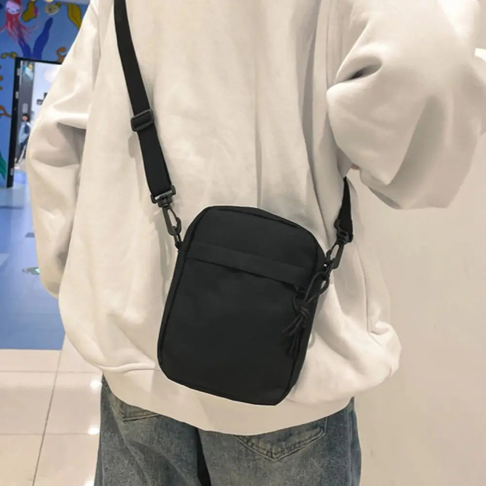 Black White Khaki Crossbody Bags High Quality Oxford Cloth Long Shoulder Strap Tote Bag Minimalists Shoulder Bag Men Women