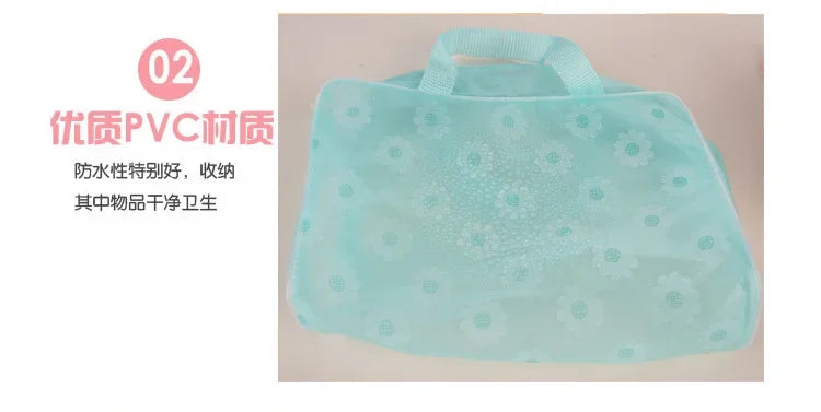 1PC New portable makeup bag Large capacity portable travel storage toiletry bag Waterproof transparent cosmetics storage bag