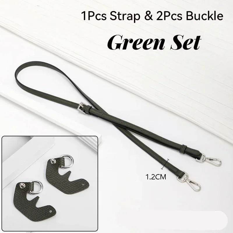 1 Set Bag Strap For Longchamp Mini Punch-free Genuine Leather Shoulder Strap Set Transformation Crossbody Strap Bag Accessories