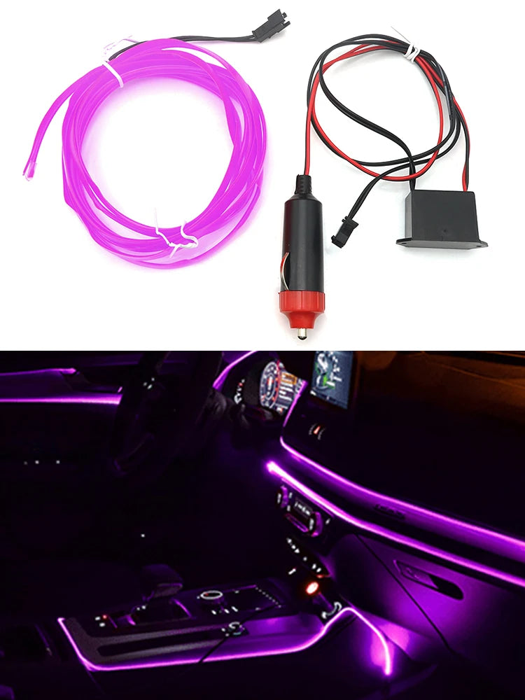 2m Car Interior LED Cold Light Stickers For Mercedes Benz W201 A Class GLA W176 CLK W209 W202 W220 W204 W203 W210 W211 W222 X204