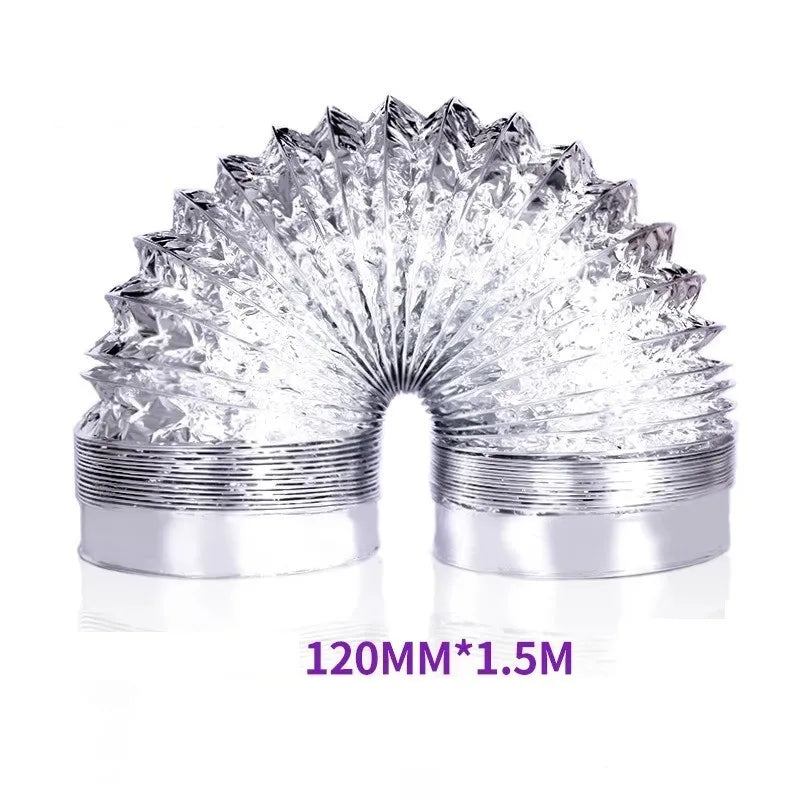 80/100/120/150/200 mm Encrypted Aluminum Foil Ventilation Pipe Scalable Smoke Tube Kitchen Outlet Bathroom Exhaust Fan Hose