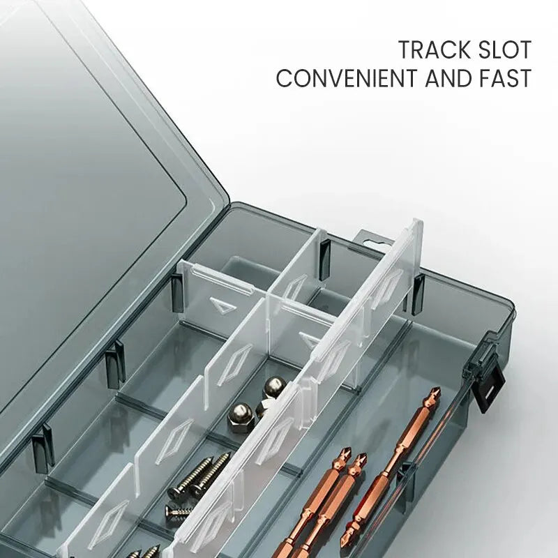 AIRAJ Multifunctional Plastic Tool Parts Box, Small Parts Classification Box, High Hardness And Non Deformable Manual Tool