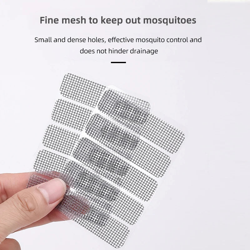 5pcs/sheet Window Screen Patch Exhaust Grille Window Door Drainage Hole Anti-mosquito Paste Mesh Screen Invisible Repair Subsidy