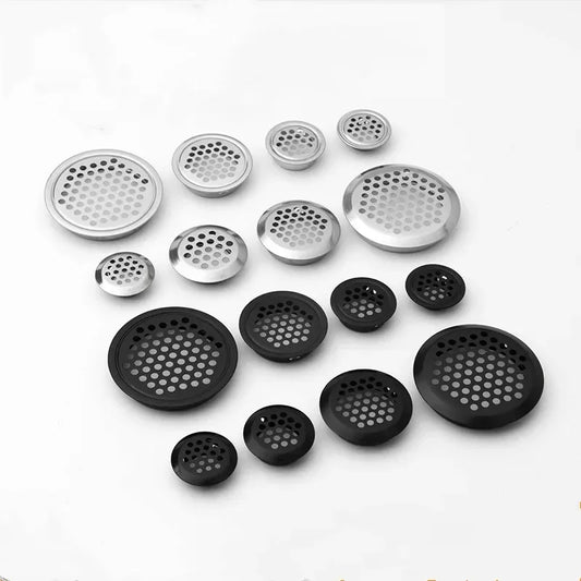 10pcs Round cabinet Air duct Vent Dia.19mm-53mm Steel Louver Mesh Hole plug decoration cover Wardrobe grille ventilation systems