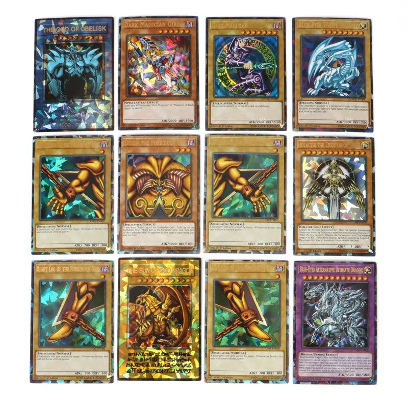 66-148PCS Yugioh Cards with Tin Box Yu Gi Oh Card English Holographic Golden Letter Duel Links Game Card Blue Eyes Exodia