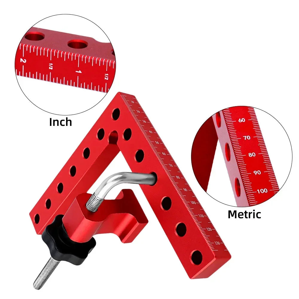 120/140mm Right Angle Fixing Clip 90 Degree L-shaped Auxiliary Fixture Positioning Panel Fixing Clip Woodworking Clamping Tool