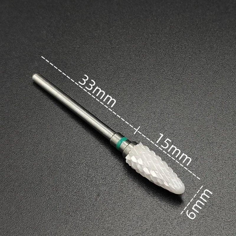 Ceramic Carbide Nail Drill Bit Rotate Burr Milling Nail Cutter Bits Electric Drill Machine For Manicure Pedicure Tools