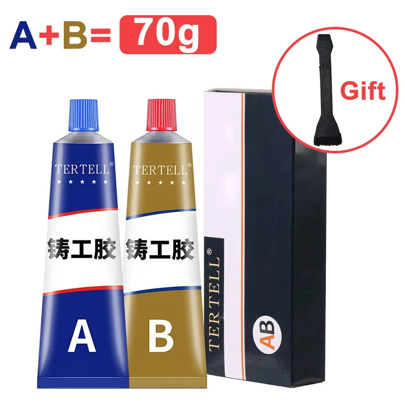 AB Casting Repair Glue High Temperature Resistant Liquid Metal Welding Filler Metal Repair Glue for Metal Casting Defect