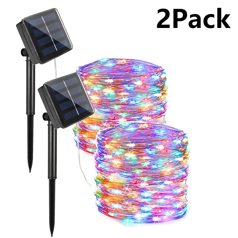 7M/12M/22/32M Solar Led Fairy Light Outdoor Festoon Led Waterproof Garland String Lights Christmas Party Garden Solar Lamp Decor