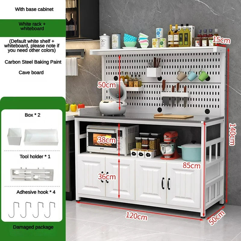 Cave Board Storage Rack, Kitchen Stainless Steel Countertop Cutting Table Storage Rack, Multi Layer Multifunctional Storage