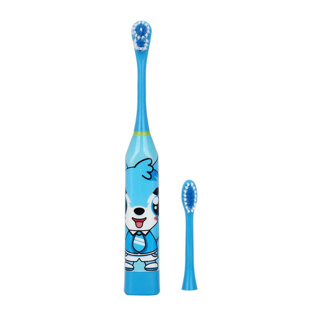 Children Electric Toothbrush with Replaceable Head Cartoon Automatic Electric Toothbrush Teeth Whitening Brush for Wash Supplies