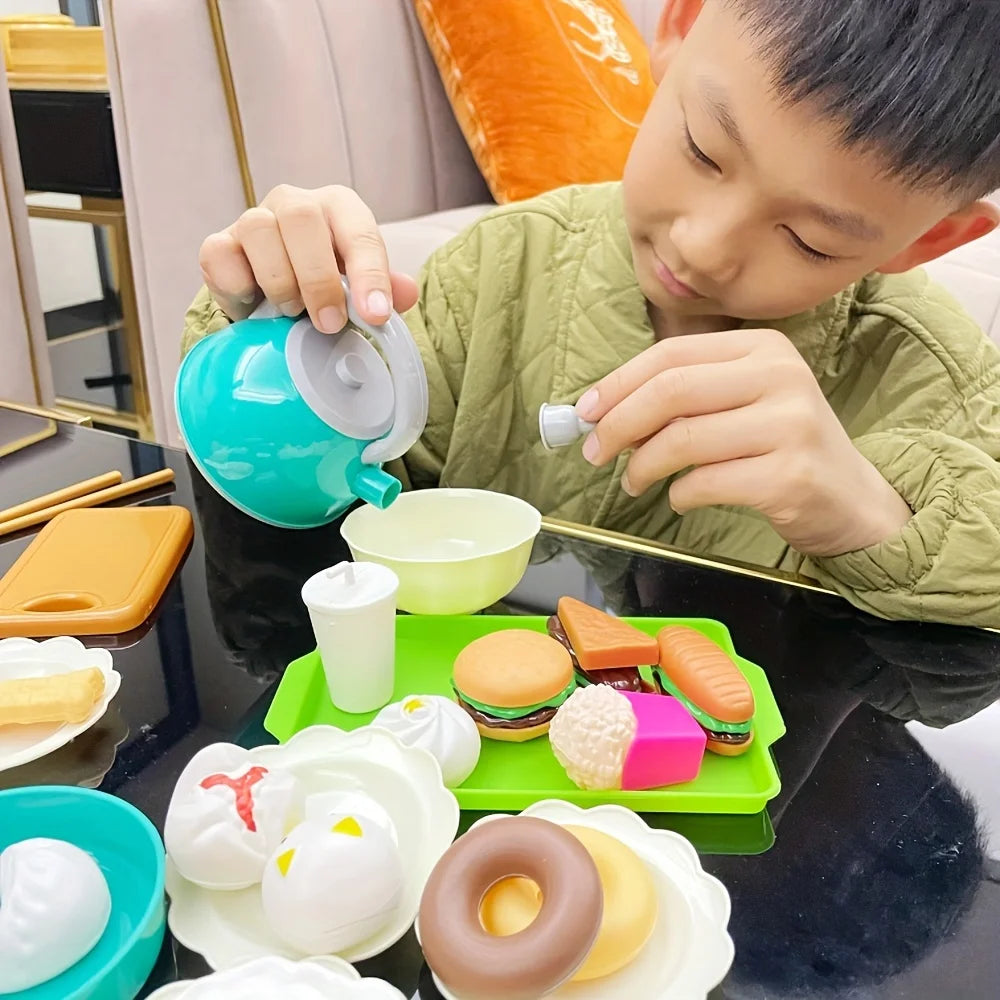 28pcs Kitchen Toys Set Simulated Kitchen Toy For Children's Pretend Play Children's Pretend Play Toy Set For Boys And Gir