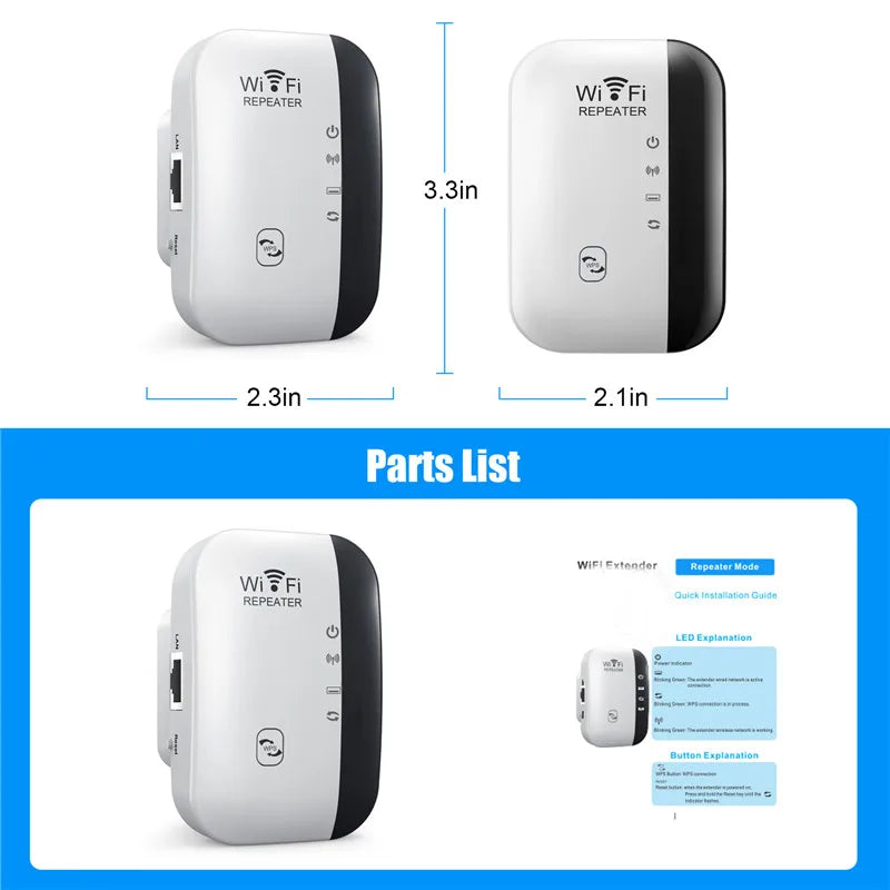 300Mbps WiFi Repeater WiFi Extender Amplifier WiFi Booster Wi Fi Signal 802.11N Long Range Wireless Wi-Fi Repeater Access Point