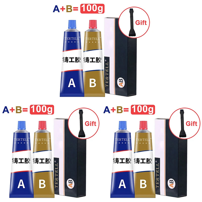 AB Casting Repair Glue High Temperature Resistant Liquid Metal Welding Filler Metal Repair Glue for Metal Casting Defect