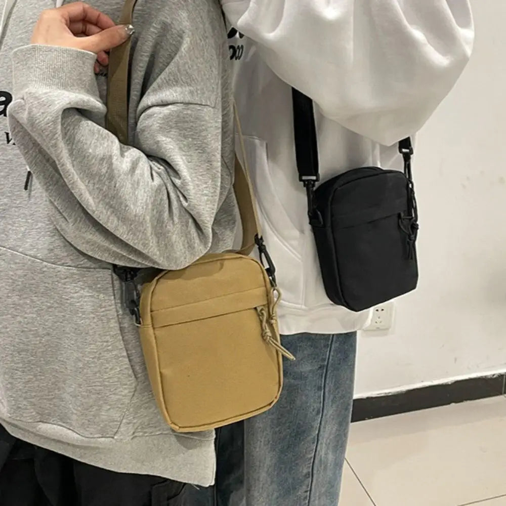 Black White Khaki Crossbody Bags High Quality Oxford Cloth Long Shoulder Strap Tote Bag Minimalists Shoulder Bag Men Women