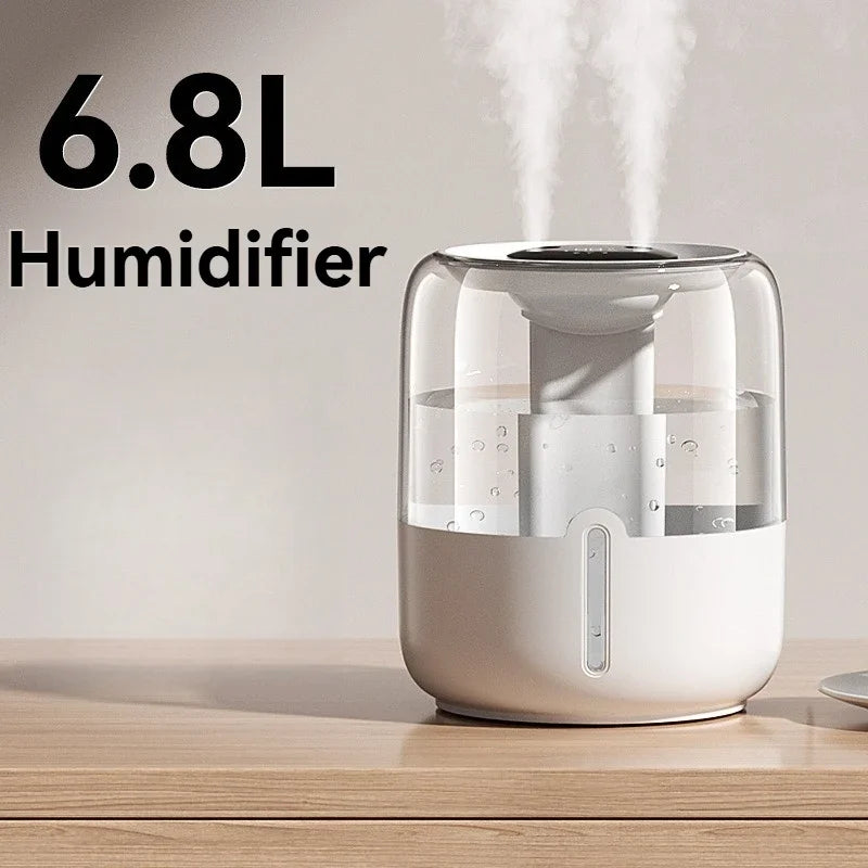 6.8L large capacity humidifier USB Double spray Home dormitory office bedroom desktop with small night light