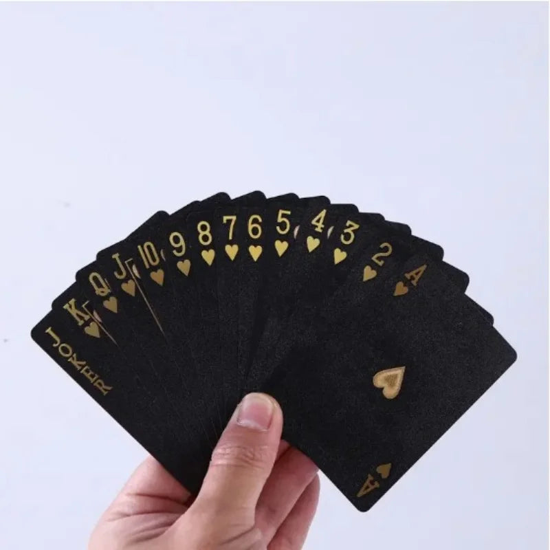 Color Black Gold Playing Card Game Card Group Waterproof Poker Suit Magic Dmagic Package Board Game Gift Collection