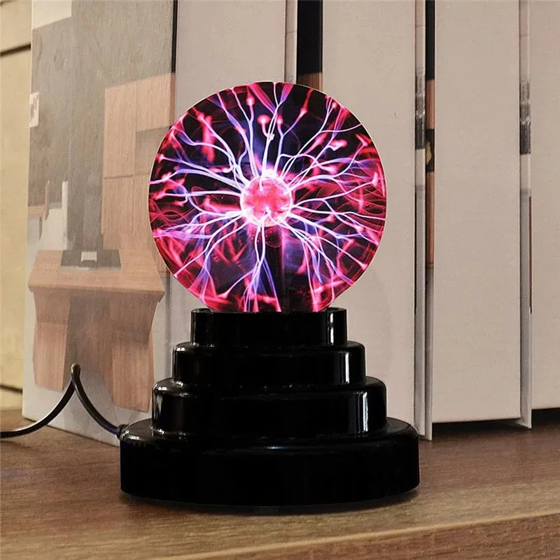 3/4/5/6 Inch Magic Plasma Ball Lamp LED Atmosphere Night Light Only Touch Sensitive Glass Plasma Light Bedroom Decor Kids Gifts