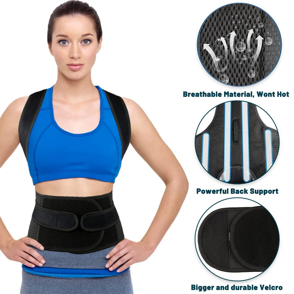 Back Brace Posture Corrector for Women & Men,Back Straightener, Scoliosis and Hunchback Correction,Adjustable Posture Trainer