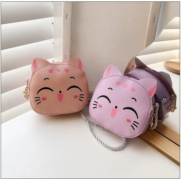 Cartoon Kids Bag Fashion Cute Cat Crossbody Bag Coin Wallet Lovely Hand Bags for Boys and Girls Mini Shoulder Bags