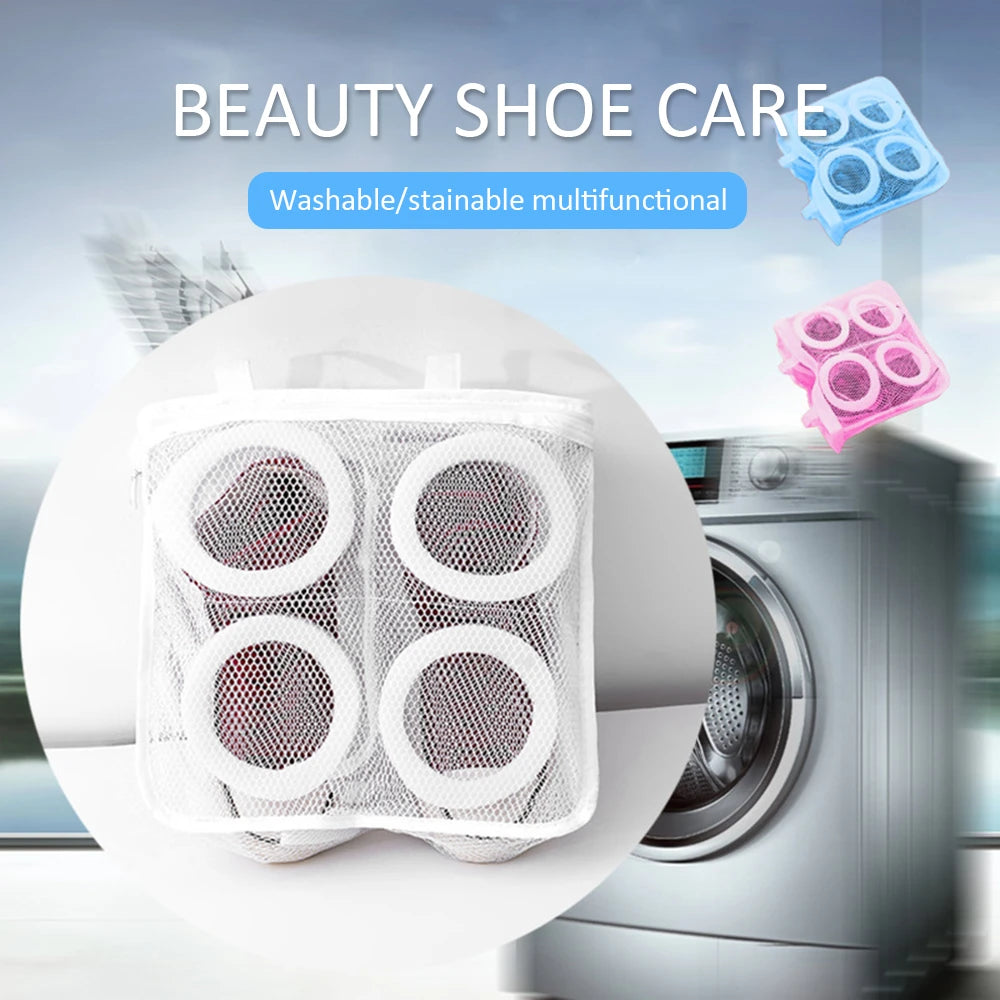 2/1pcs Lazy Shoe Washing Bag Washing Machine Shoes Bag Travel Shoe Storage Bags Portable Laundry Bag Anti-deformation Protective