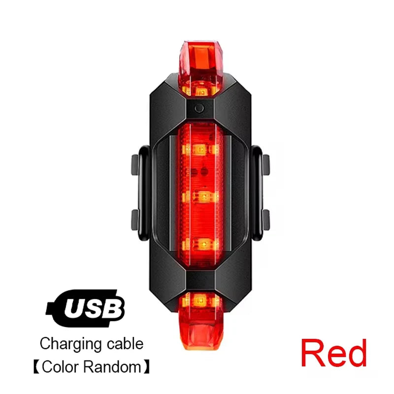 Bike Light Set Front Light with Taillight USB Rechargeable Easy to Install 3 Modes Bicycle Accessories for the Bicycle Road MTB