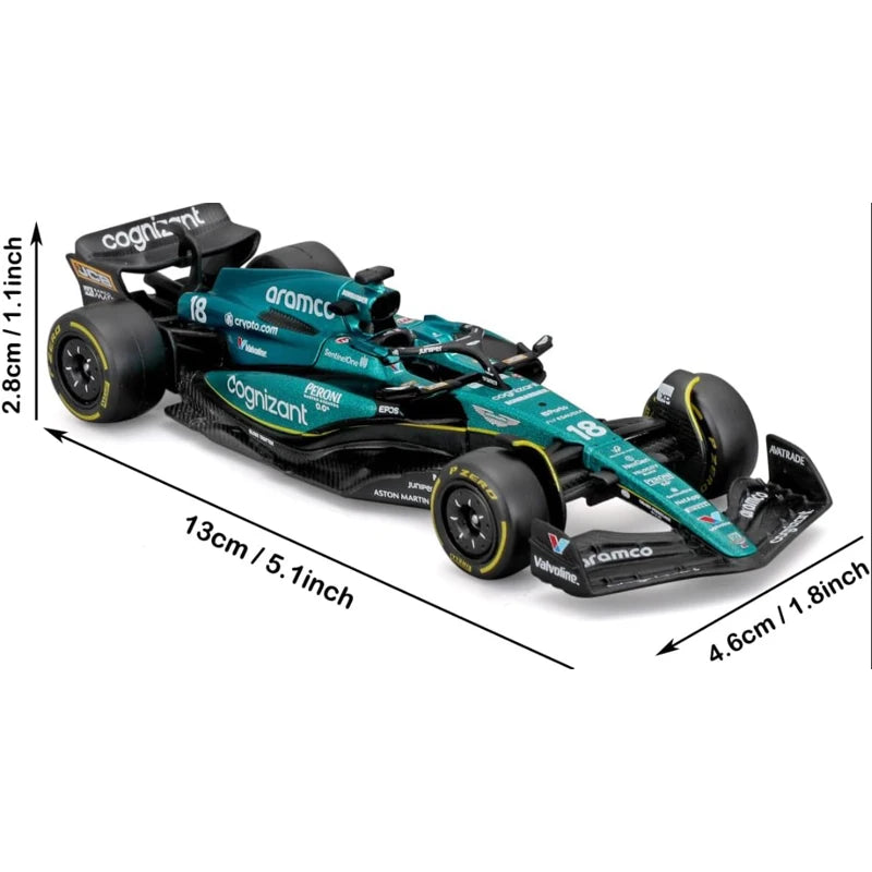 Bburago 1:43 Aston Martin AMR23 Mercedes W14 Red Bull RB19 Miami GP Ferrari SF23 Alpine A523 F1 Model Formula Car Static Racing