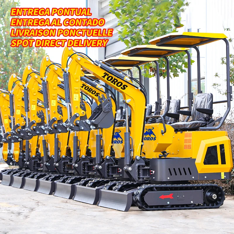 1 Ton Mini Excavator Manufacturer Kubota Engine Digger 1000 Kg Agricultural Customizable EURO 5 Mini Excavator For Sale