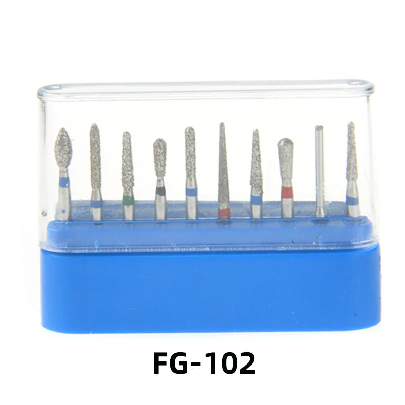 1BOX Azdent DENTAL Diamond Bur Kit With Storage Box Various Functions Optional Fit for High Speed Handpiece