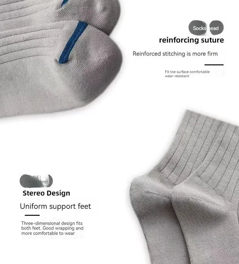 5 Pairs Men's Socks Mid-Calf Socks Warm Socks Long Sweat-Absorbing Breathable Socks Trendy Versatile Fall And Winter Sports Sock