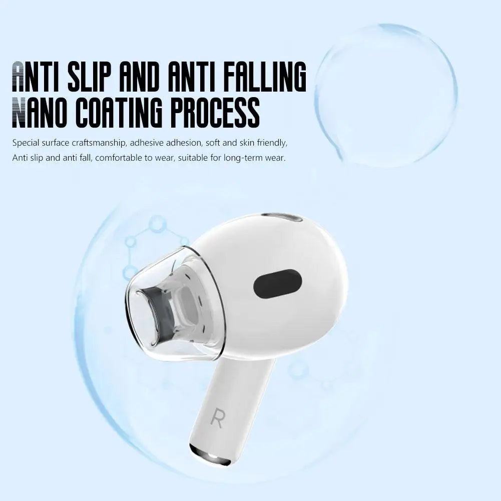 Anti Slip Silicon For Apple AirPods 4 Ear Tip Physical Noise Cancelling Headphone Covers Replacement Earbud Cap Eartips