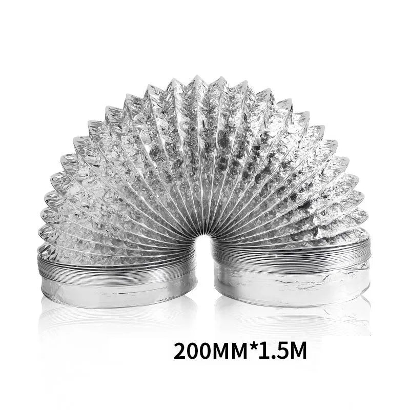 80/100/120/150/200 mm Encrypted Aluminum Foil Ventilation Pipe Scalable Smoke Tube Kitchen Outlet Bathroom Exhaust Fan Hose