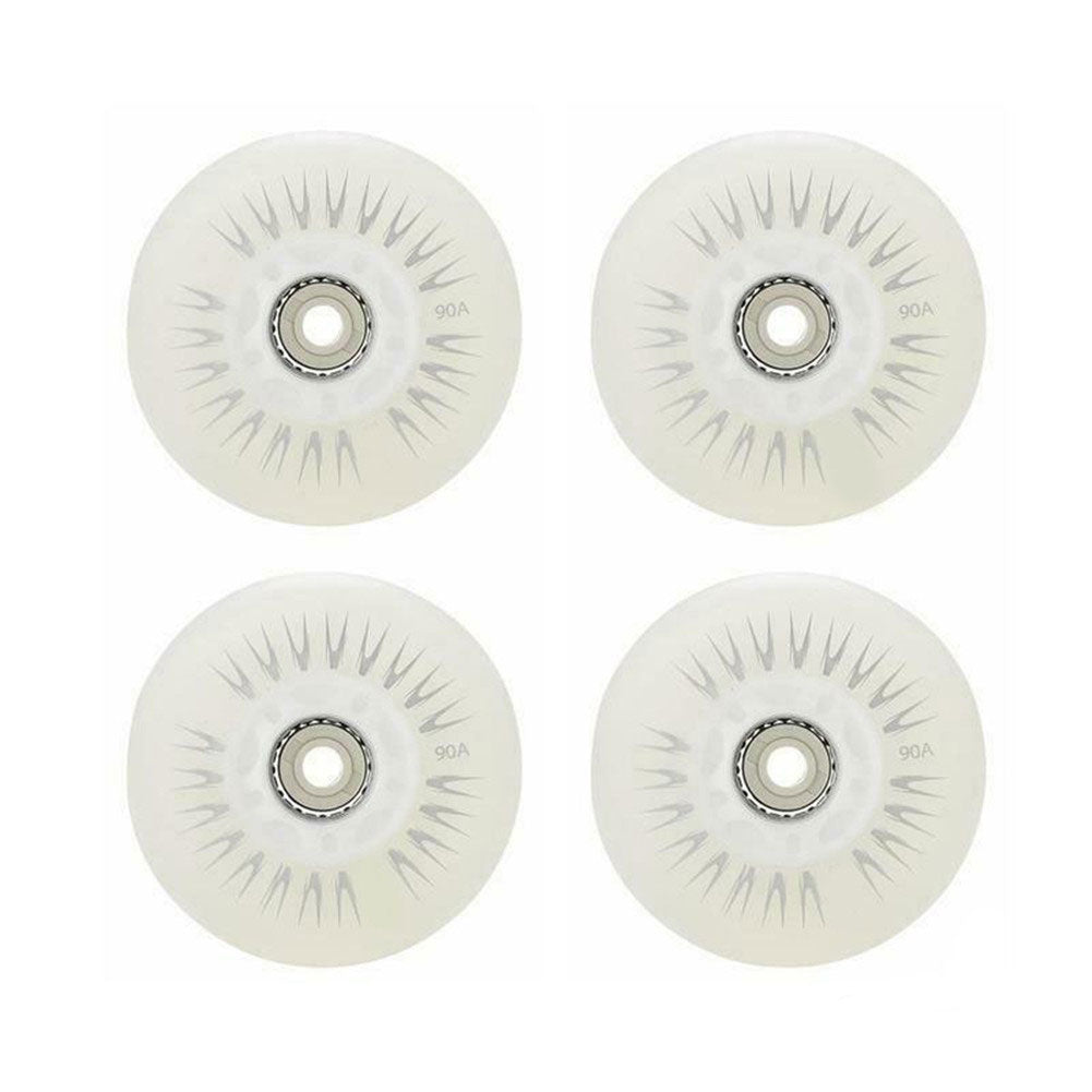 4PCS Flash Inline Skate Wheels 90A LED Lighting Skating Wheel Flash Wheels Sliding Roller Skating Shoes 80mm 76mm 72mm 68mm