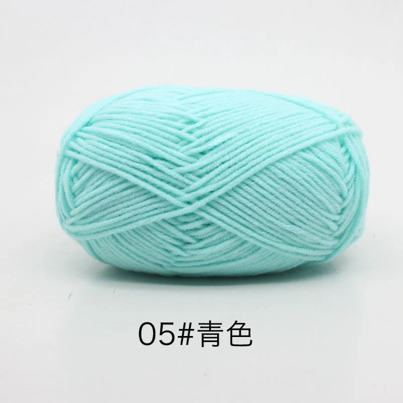 40-50g/Set 4ply Milk Cotton Knitting Yarn Needlework Dyed Lanas For Crochet Craft Sweater Hat Dolls At Low Price