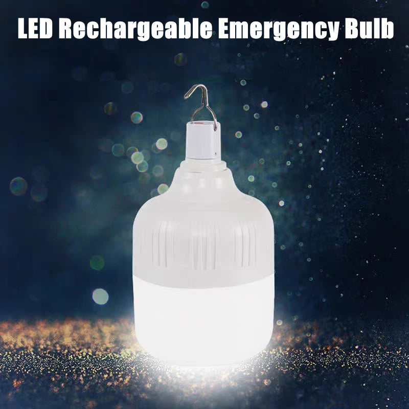 1/2/4/6/8/10pcs Camping Light USB Rechargeable LED Emergency Lamp Outdoor Portable Lanterns with Hook for BBQ Tents Battery Bulb